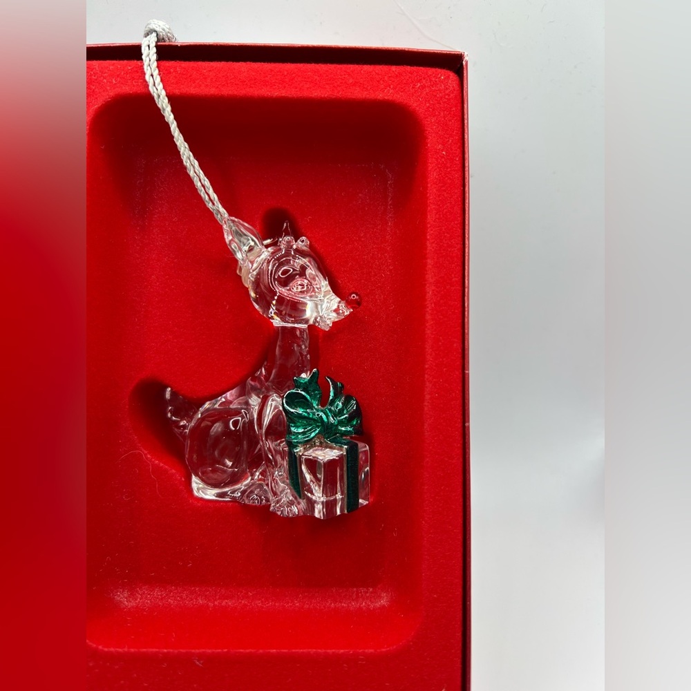 Vintage Lenox Crystal Rudolph the Red Nosed Reindeer Ornament